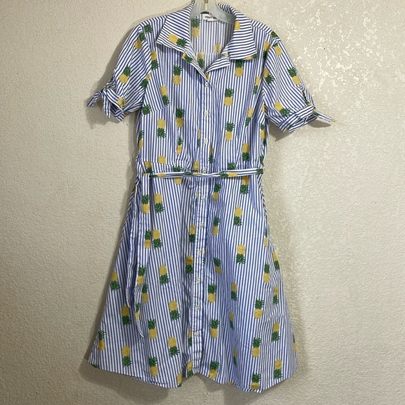 Chloe +Rene Pineapple Design Dress - Picture 1 of 9